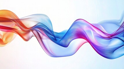 Flowing Abstract Shapes in 3D Digital Design with Vibrant Colors