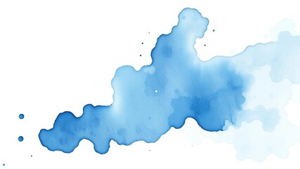 Obraz premium Watercolor gouache ink artwork on isolated white background, bold colors, isolated background, unique design