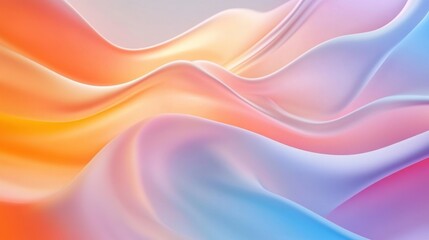 Obraz premium Soft Waves of Colorful Gradients in Abstract Flowing Design