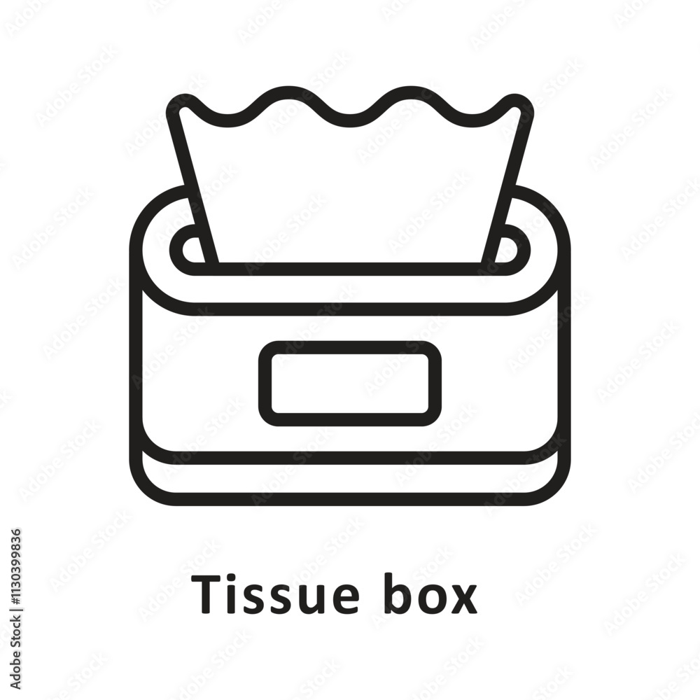 Poster Tissue Box  Vector Outline Icon. Eps 10 File