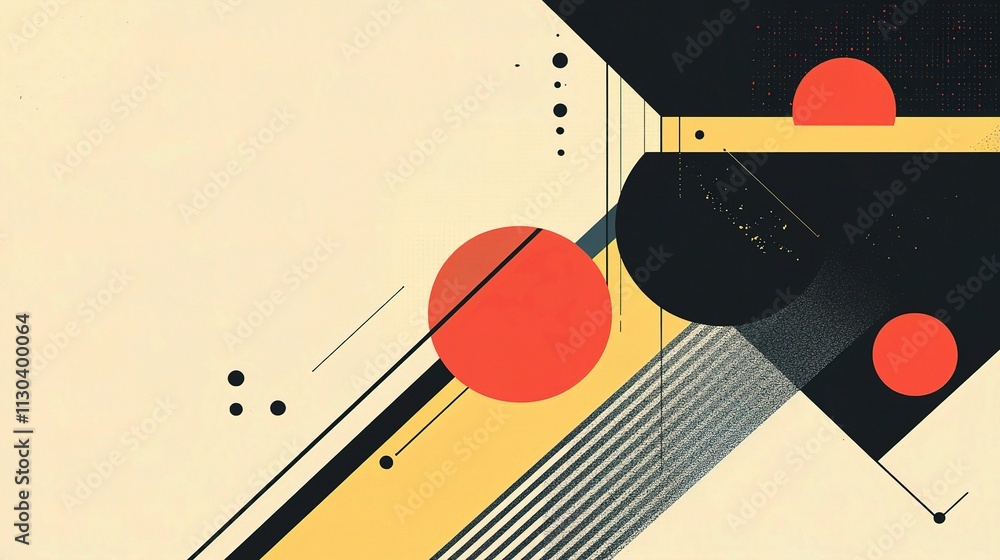Poster abstract geometric background with bold shapes and lines