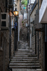 Fototapeta premium “Montenegro Kotor Old Town Streets – Historic Medieval City Atmosphere”