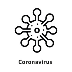 Obraz premium Coronavirus Vector Outline Icon. Eps 10 File
