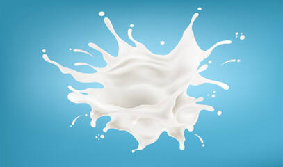Fototapeta premium Soy milk packaging mock up with soybean, almond, chocolate isolated on solid color background. Realistic vector in 3D elements.