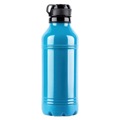 Sports Water Bottle with Lid Off for Hydration Transparent png Background.