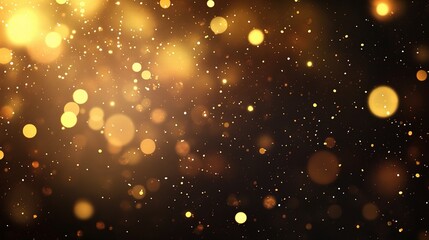 Obraz premium Warm Golden Bokeh Lights with a Festive Atmosphere for Celebrations