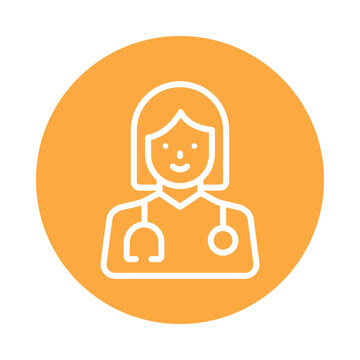 recommend clip art: Nurse Vector Circle Outline Icon.   Eps 10 File
