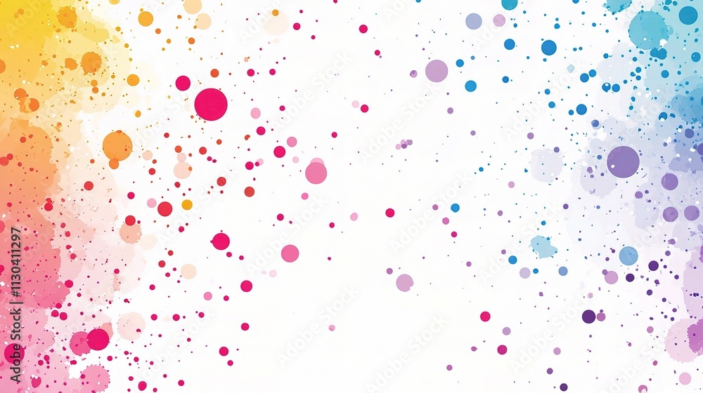 Poster abstract gradient background with colorful bubbles and dots