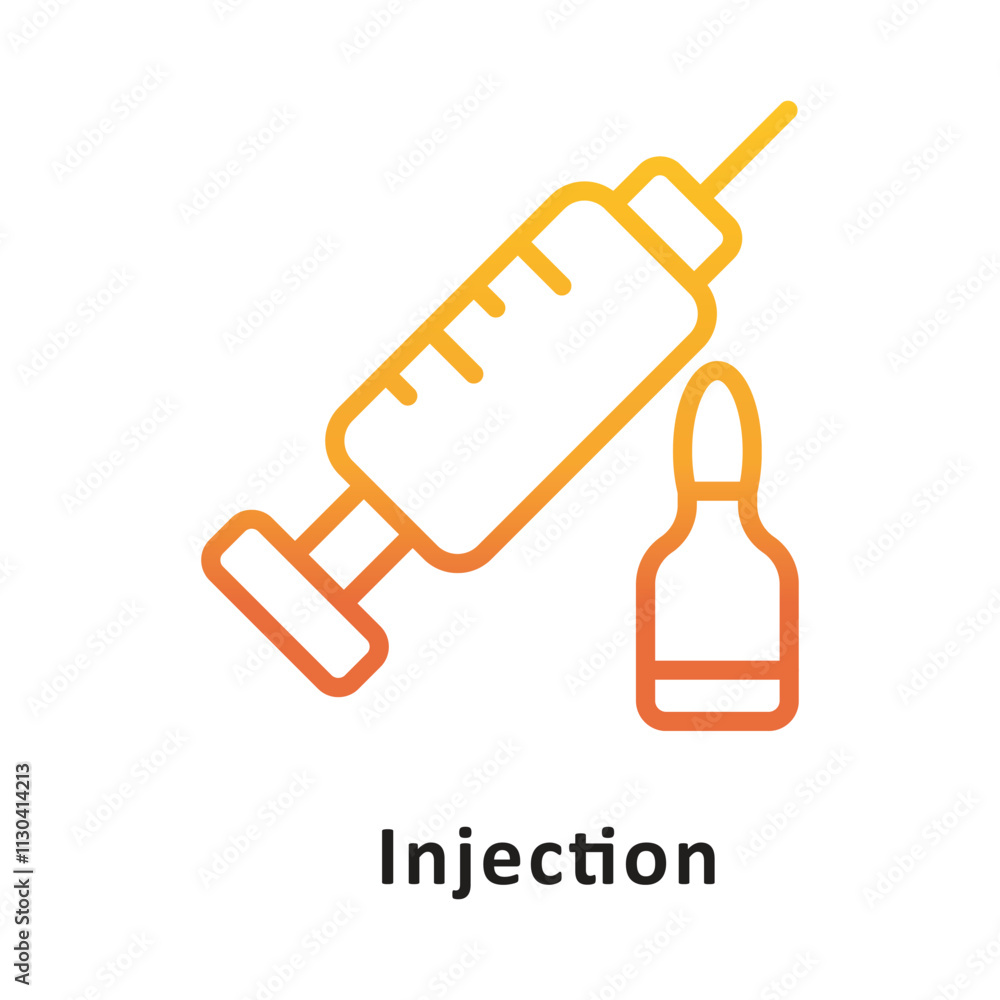 Poster injection gradient outline icon. eps 10 file