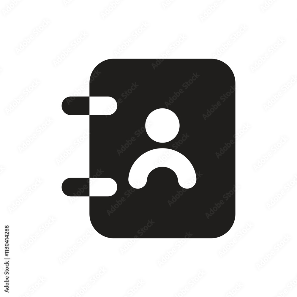 Poster simple icon depicting a cardboard box with a centered vertical stripe