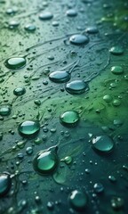 Nature-inspired abstract pattern featuring water droplets and ripples in shades of green blue, water, pattern, blue