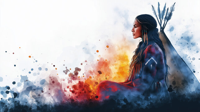 A North American Indigenou dressed in character 