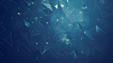 Abstract Geometric Shapes Deep Blue Background Design