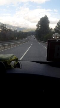 The road from Marmaris to Mulla. A section of the highway.