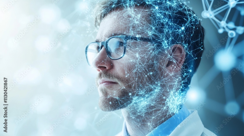 Poster neuromarketing expert in modern workspace exploring innovative strategies for consumer behavior anal