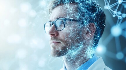 Neuromarketing expert in modern workspace exploring innovative strategies for consumer behavior analysis