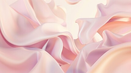 Obraz premium 3d marketing background design soft flowing gradients and abstract organic shapes conveying a sense of calm and serenity for wellness or beauty brand campaigns