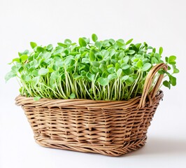 Naklejka premium fresh herbs in a basket