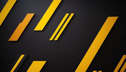 Abstract Geometric Background with Black and Yellow Stripes 600