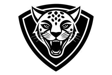 Obraz premium Cheeta mascot logo in a shield