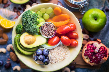 estilo de vida, comer bien, salud, verduras, frutas, hortalizas, frutos secos, alimentación sana