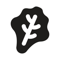 Fototapeta premium Abstract Pixelated Figure, Possibly Representing a Tree or Plant