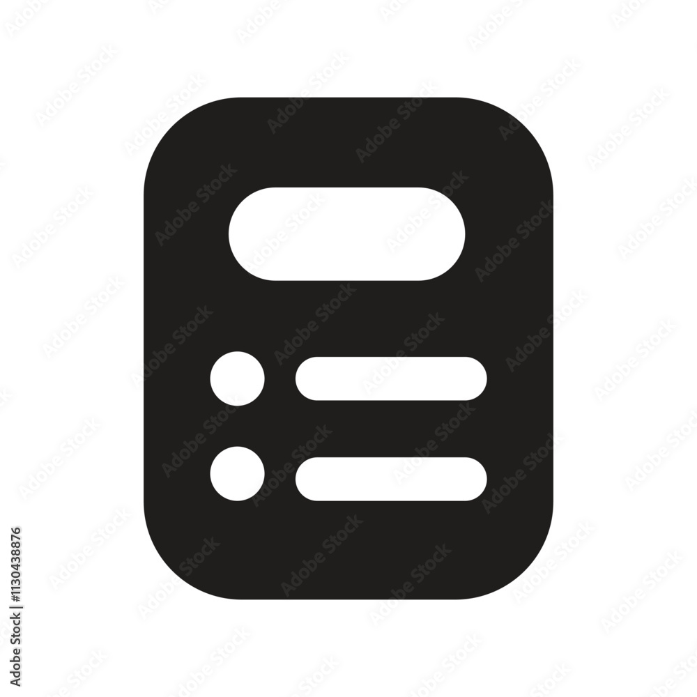 Poster simple white document icon on a slate gray background