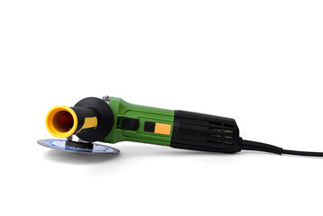 Angle grinder isolated on white background.