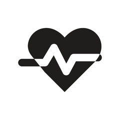 Pixelated Heart with Flatline EKG Representing Cardiac Arrest or Heart Failure