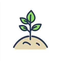 Vector-style image of a sprout, symbolizing the concept of ecology.