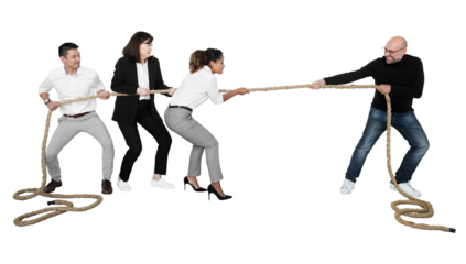 Business teamwork png element, transparent background