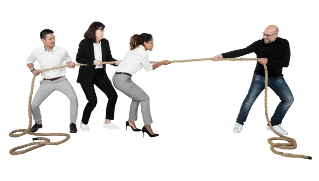 Business teamwork png element, transparent background - Powered by Adobe
