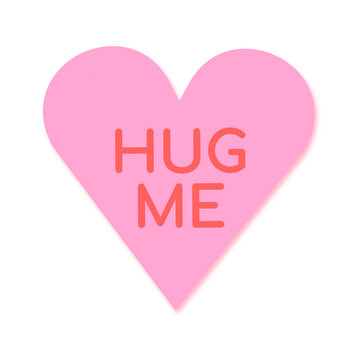 pink heart hug me message clip art preview
