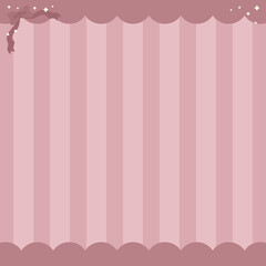 チョコレートカラーなストライプ上下フリルスクエア背景⭐︎