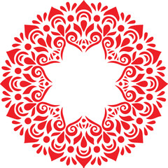 Beautiful flower art and mandala vector design