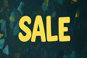 Colorful Abstract Background with Bold Yellow Sale Text for Promotional Use