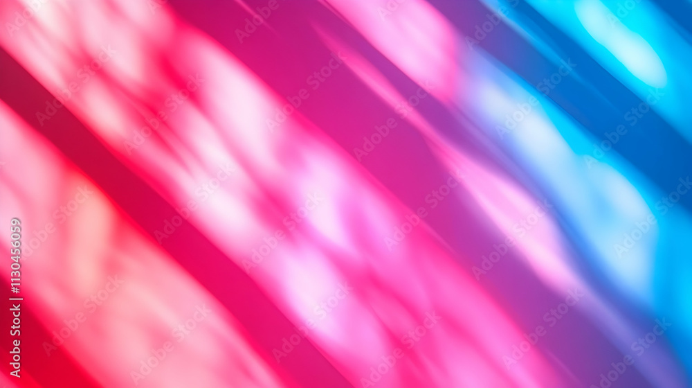 Poster abstract pink and blue gradient background, dynamic diagonal stripes with vibrant hues and smooth bl