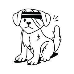 Obraz premium Depicts a pet with injury requiring medical care or attention