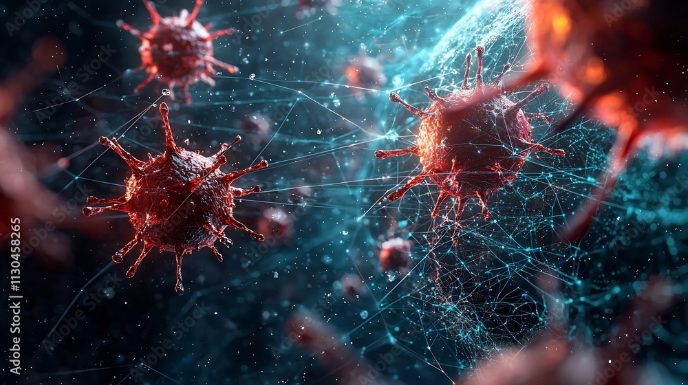 Poster real time digital world map tracking norovirus outbreak clusters and spread across interconnected gl