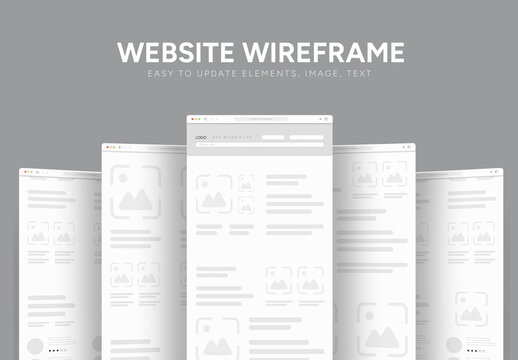Website Wireframe Design Layout