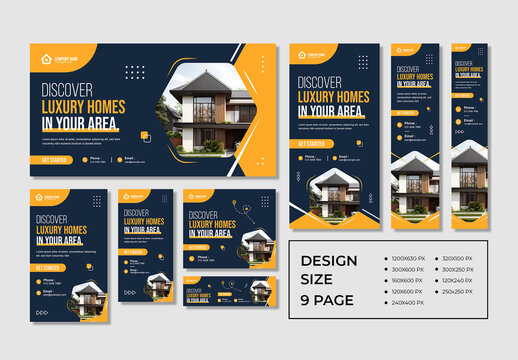 Construction Web Banner Ads Set Banner