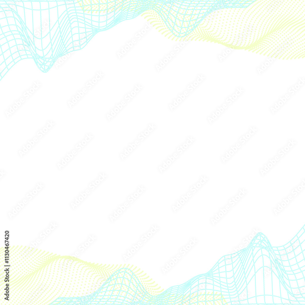 Poster blue 3d wave pattern design element