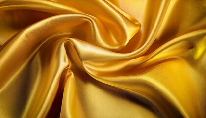 Fototapeta premium 黄色のシルクの布のテクスチャ