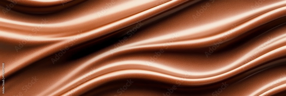 Poster smooth chocolate mocha mousse texture flowing in rich swirls with glossy highlights in warm mocha to