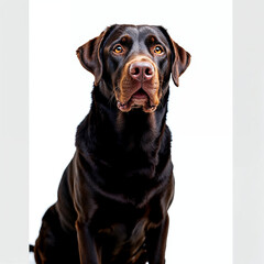 Fototapeta premium Concept photo of a labrador with space for text