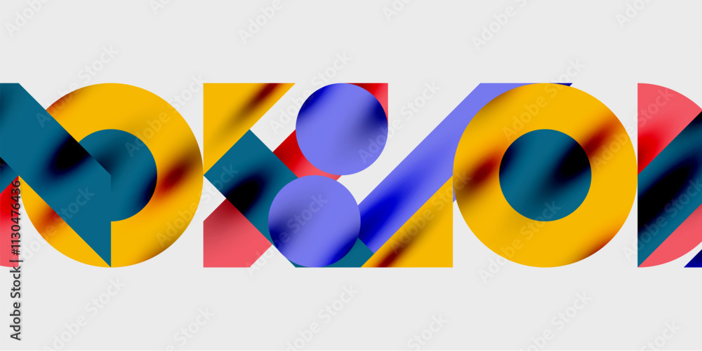 Aufkleber vibrant abstract background circles with smooth gradients, creating a dynamic and modern design. ide