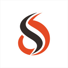 Naklejka premium Modern 'S' Shape Logo Design in Vector Art Style