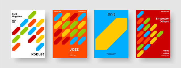 Obraz premium Geometric Report Design. Abstract Brochure Layout. Isolated Book Cover Template. Background. Poster. Flyer. Banner. Business Presentation. Portfolio. Notebook. Magazine. Brand Identity. Advertising
