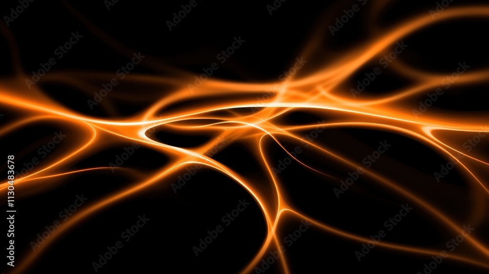 Poster abstract orange energy flow dynamic background texture