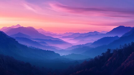 Fototapeta premium Sri Lankan mountain panorama.